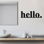 Wallity Hello Escultura de Pared de Metal Negro